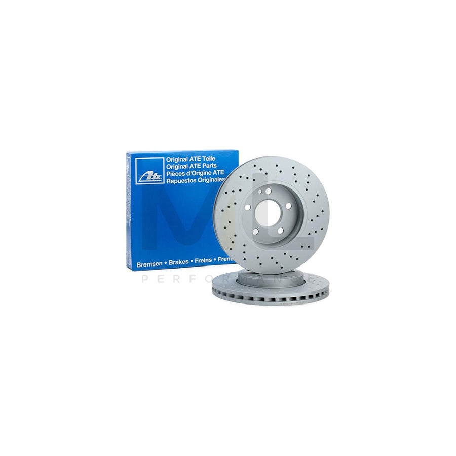 ATE 24.0128-0262.1 Brake Disc Perforated / Vented, Coated, Alloyed / High-carbon, with bolts/screws | ML Performance Car Parts