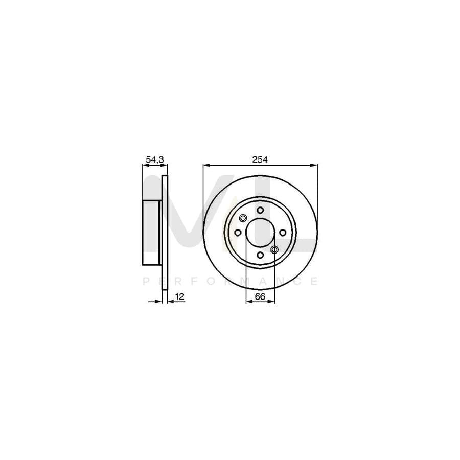 BOSCH 0 986 478 390 Brake Disc Solid, Oiled | ML Performance Car Parts