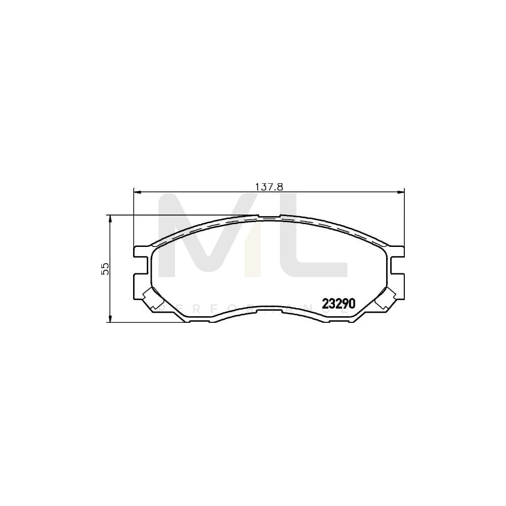 Hella 8DB 355 017-271 Brake Pad Set With Acoustic Wear Warning | ML Performance Car Parts