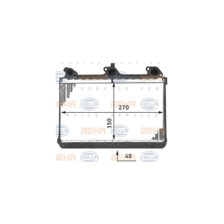 Hella 8FH 351 312-011 Heater Matrix