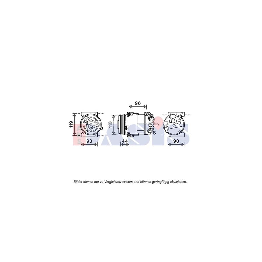 AKS Dasis 852684N Compressor, Air Conditioning | ML Performance UK