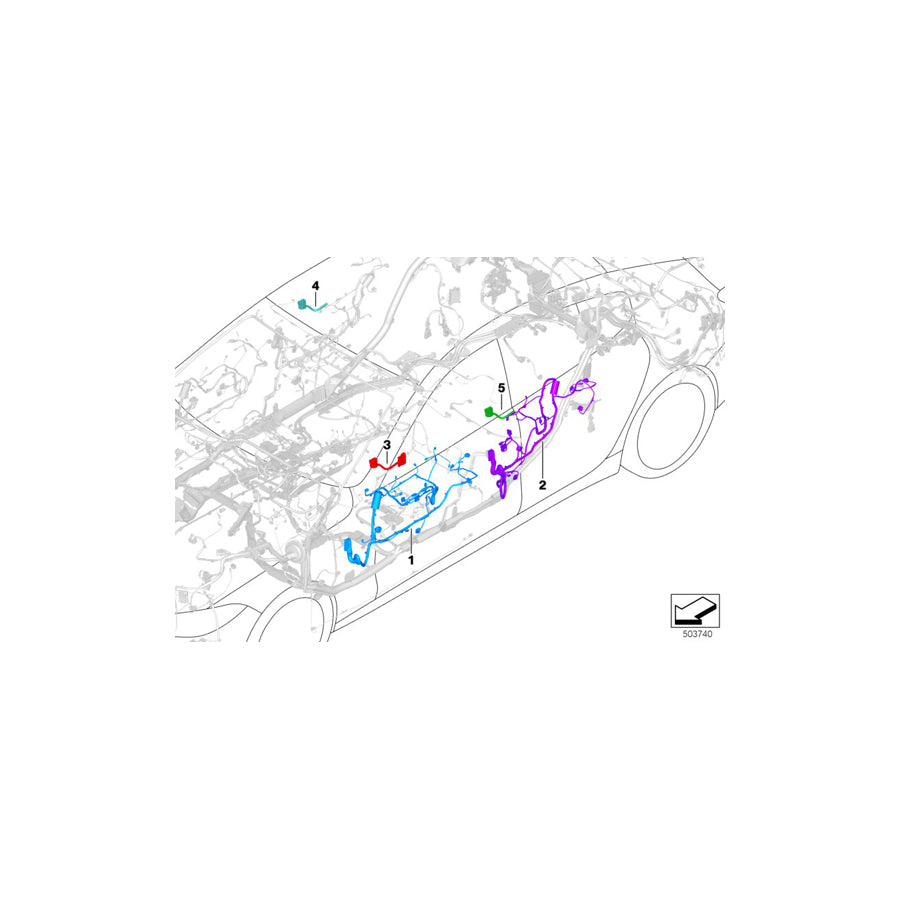 Genuine BMW 61127927638 F93 G16 Driver's Side Door Cable Harness (Inc. 840i, M8 & 840iX) | ML Performance UK