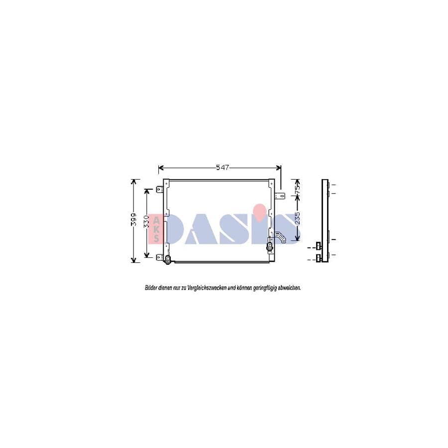 AKS Dasis 302140N Air Conditioning Condenser For Lancia Kappa | ML Performance UK