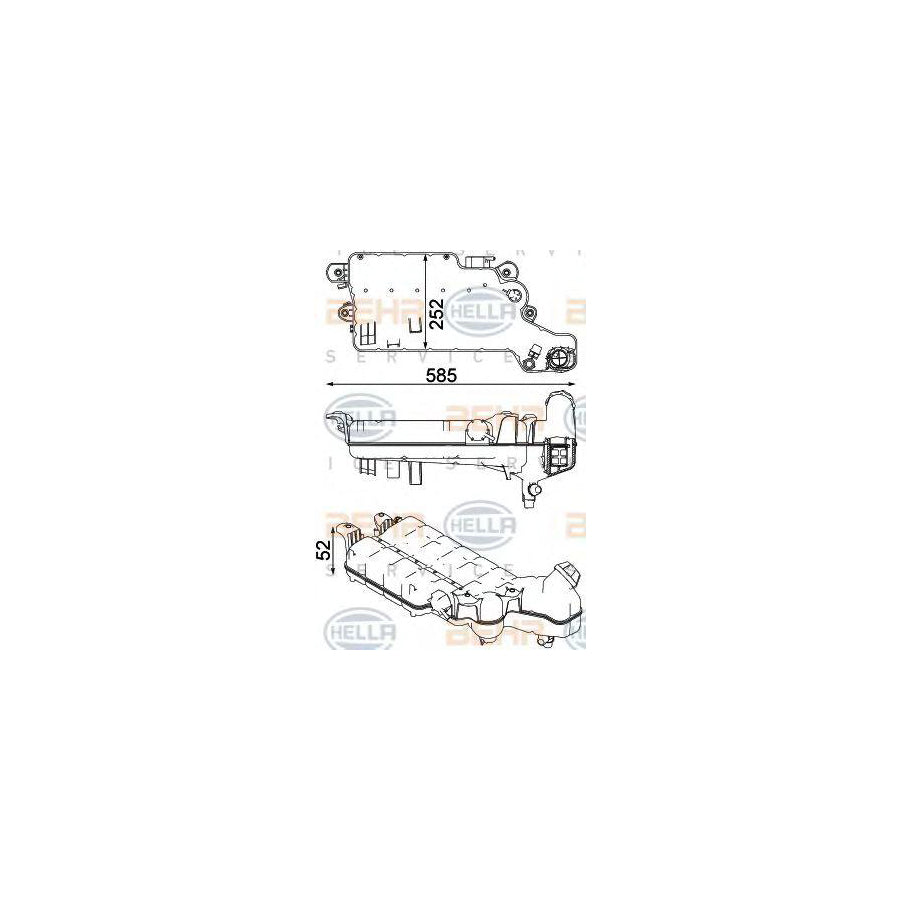 Hella 8MA 376 750-611 Coolant Expansion Tank