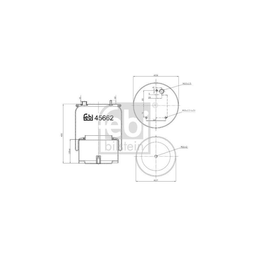 Febi Bilstein 45662 Boot, Air Suspension