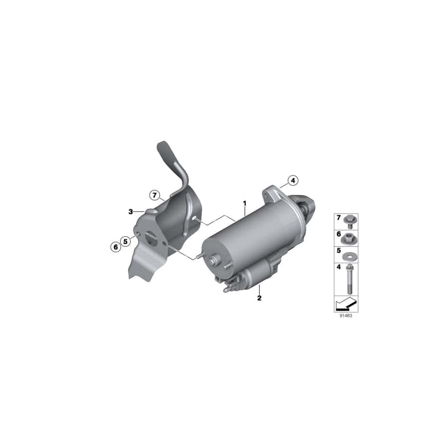 Genuine BMW 12417579156 F11 E89 F07 Exch. Starter Motor (Inc. X3) | ML Performance UK Car Parts