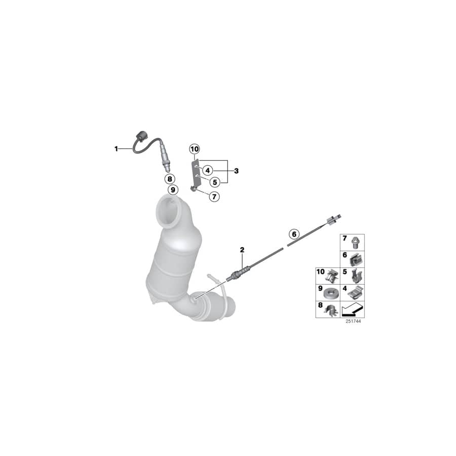 Genuine BMW 11787599942 F21 F20 F31 Lambda Monitor Sensor L=710mm (Inc. 118i, 120i & 320i ed) | ML Performance UK Car Parts