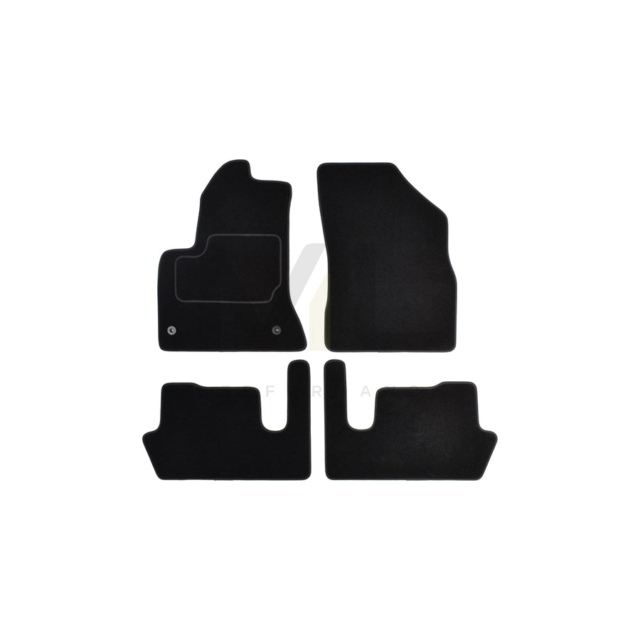 CUSTOPOL Tailored CIT120C Floor mat set for CITROﾃ起 C4 I Picasso (UD) Textile, Front and Rear, Quantity: 4, Black | ML Performance Car Parts