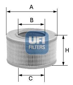 UFI 27.272.00 Air Filter For Renault Safrane I Phase 1 Hatchback (B54)