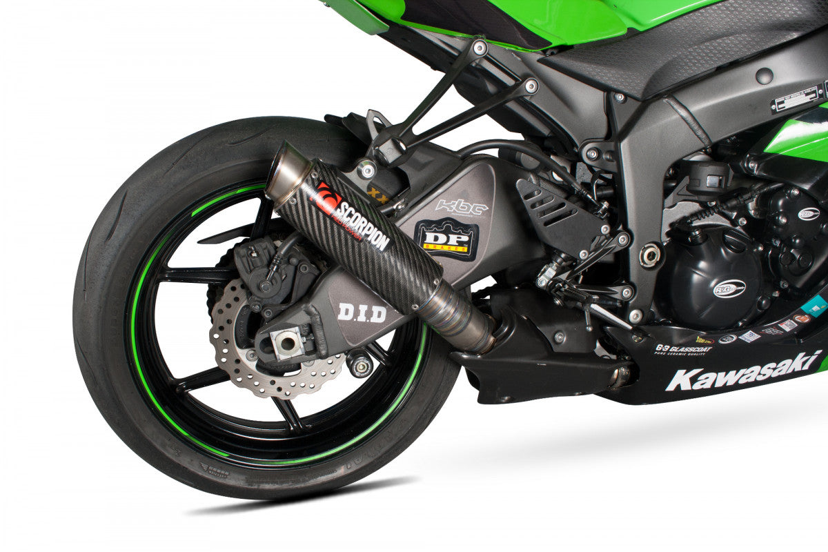 Scorpion KA1001CEM Kawasaki Ninja ZX-6R Rp1-Gp Slip-On - Carbon Fibre Sleeve | ML Performance UK UK