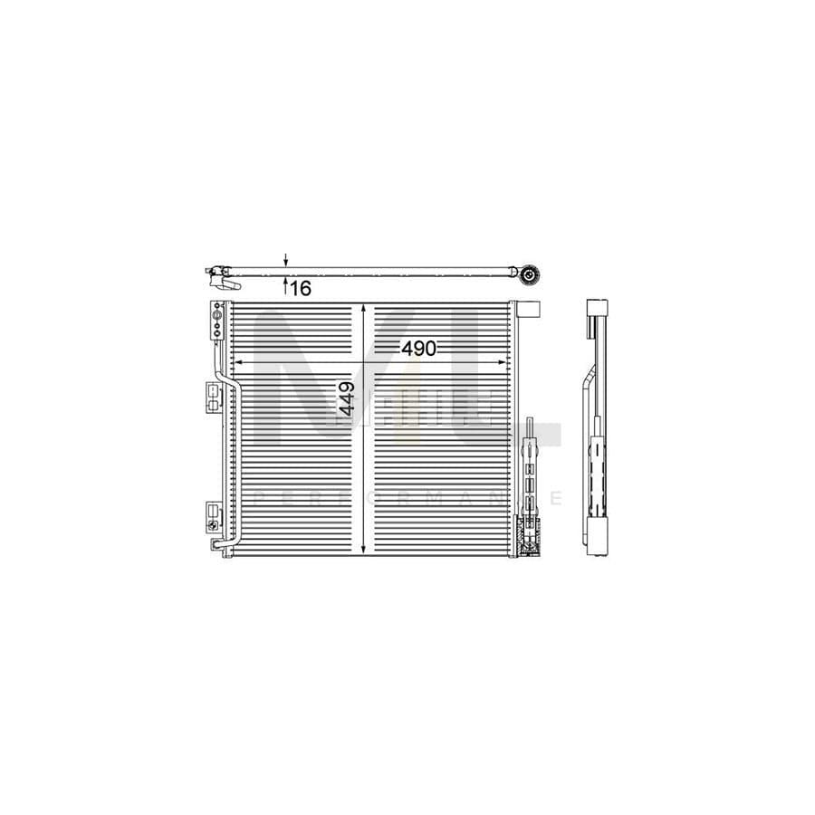 MAHLE ORIGINAL AC 570 000P Air conditioning condenser for NISSAN NV200 with dryer | ML Performance Car Parts