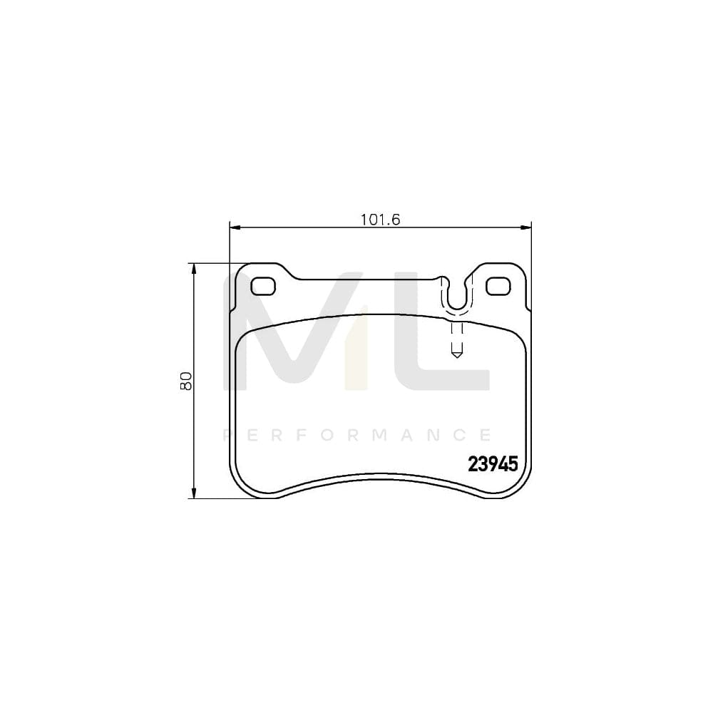 Hella 8DB 355 006-541 Brake Pad Set Prepared For Wear Indicator | ML Performance Car Parts