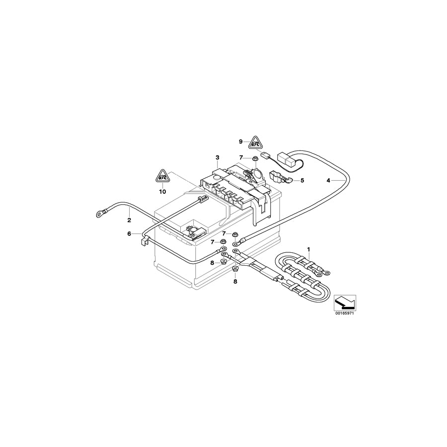 Genuine BMW 61127618677 E84 E87 Battery Cable, Negative, Ibs (Inc. X1 18d, X1 18dX & Drophead) | ML Performance UK