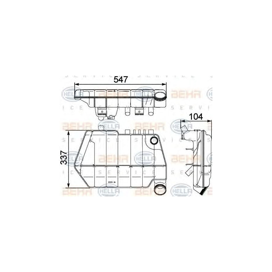 Hella 8MA 376 731-631 Coolant Expansion Tank