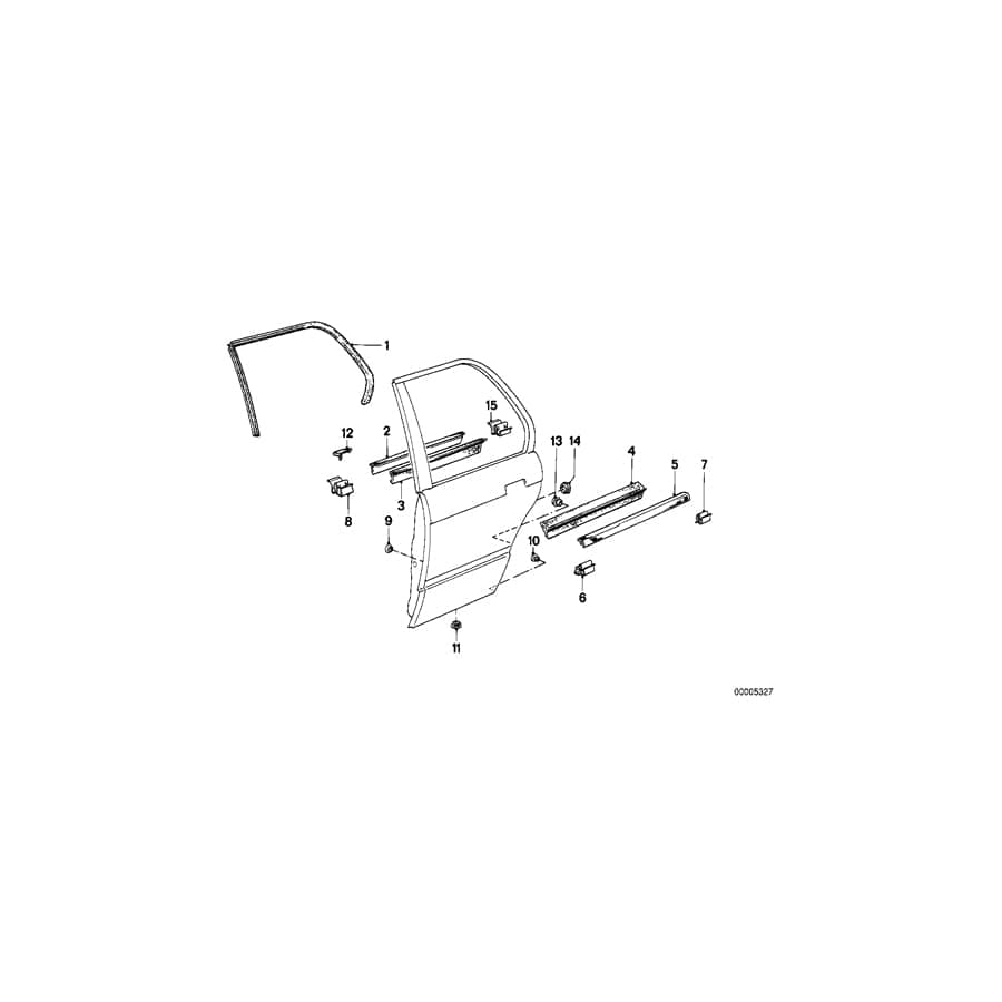 Genuine BMW 51221947131 E30 Covering Left SCHWARZ (Inc. 324td, 316i & 318i) | ML Performance UK Car Parts