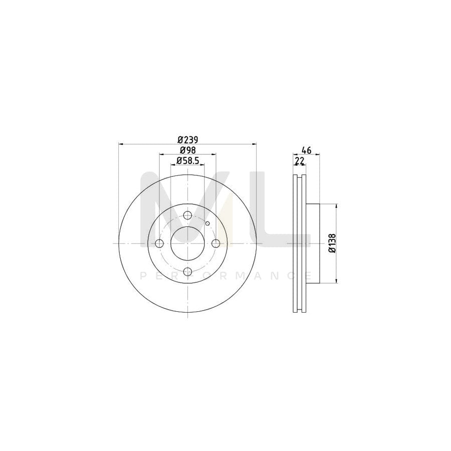 TEXTAR 92044100 Brake Disc Internally Vented, without wheel hub, without wheel studs | ML Performance Car Parts