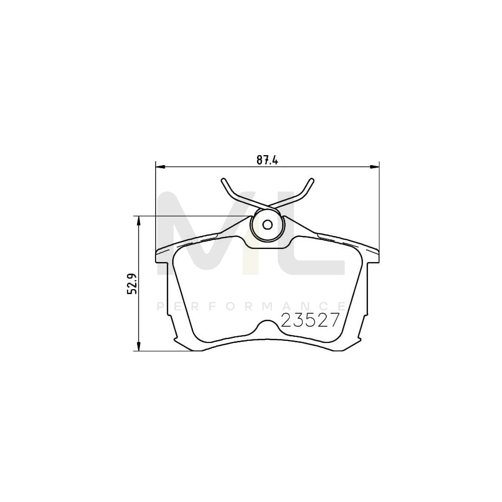 Hella 8DB 355 009-511 Brake Pad Set For Honda Accord With Acoustic Wear Warning | ML Performance Car Parts