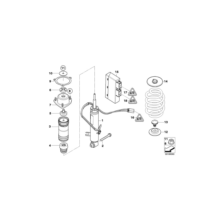 Genuine BMW 37126794543 E70 Shock Absorber, Rear Left (Inc. X5) | ML Performance UK Car Parts