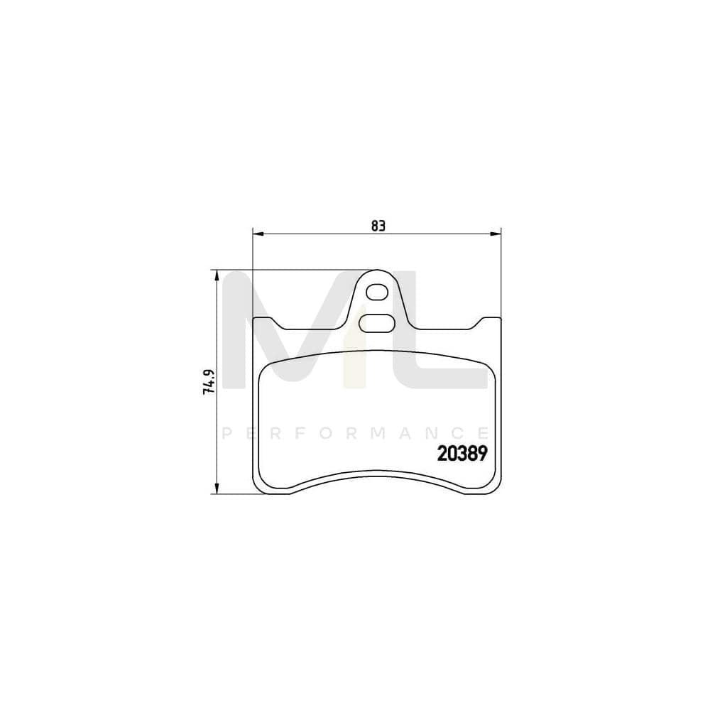 Brembo P 61 019 Brake Pad Set Excl. Wear Warning Contact | ML Performance Car Parts