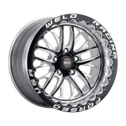 Weld 82HB7100B72F S82 Beadlock Wheel 17x10 5x4.75 ET43 BS7.2 Black (High Pad) For Rear CORVETTE C7 ZO6 2014 - 2019