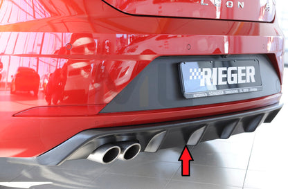 Rieger 00027033 SEAT 5F Leon FR Rear Diffuser 1 | ML Performance UK Car Parts