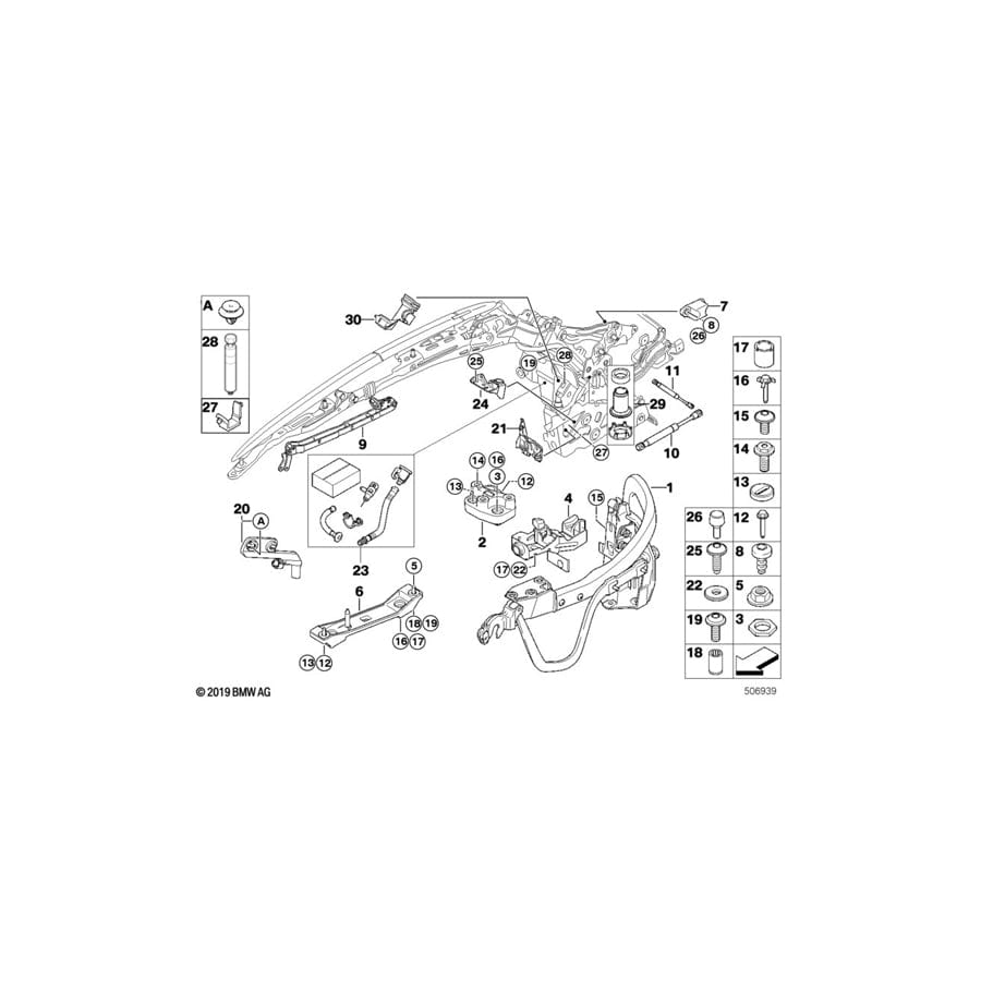 Genuine BMW 54377203116 E93 Rear Mechanism, Right (Inc. M3, 323i & 325i) | ML Performance UK Car Parts