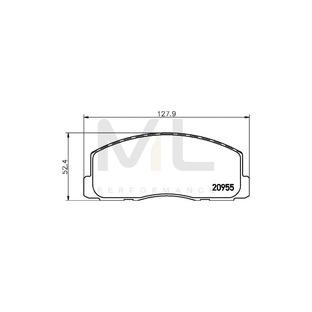 Hella 8DB 355 006-221 Brake Pad Set Not Prepared For Wear Indicator | ML Performance Car Parts