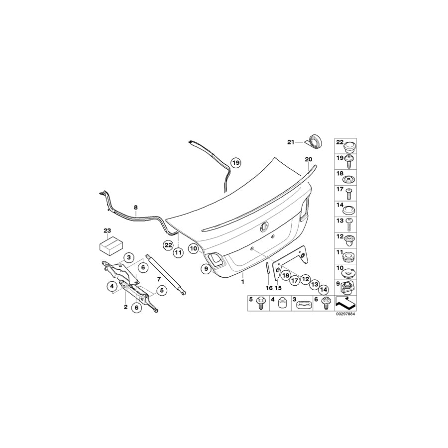 Genuine BMW 41617168515 E92 Trunk Lid W/ Hole For Lock Assembly (Inc. 335xi, 325i & M3) | ML Performance UK Car Parts