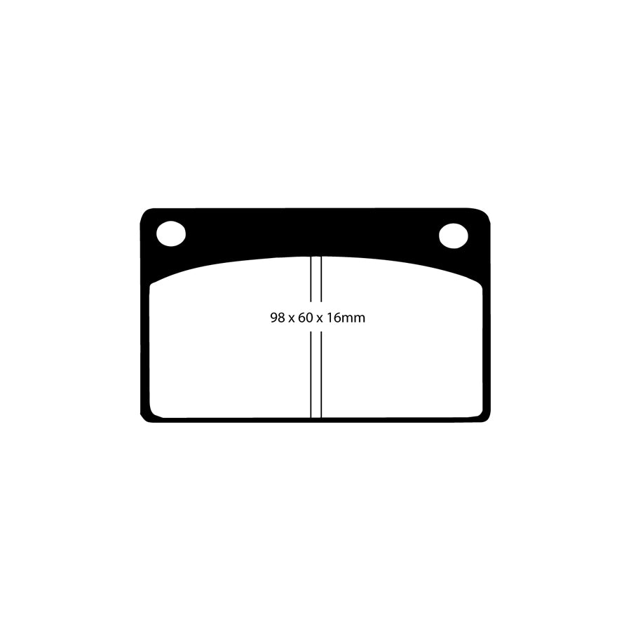 EBC DP2143 Grinnall Volvo Greenstuff Front/Rear Brake Pads - Girling/TRW/ATE Caliper 2 | ML Performance UK Car Parts