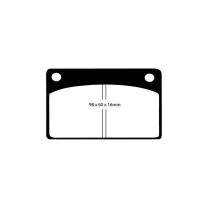 EBC DP2143 Grinnall Volvo Greenstuff Front/Rear Brake Pads - Girling/TRW/ATE Caliper 2 | ML Performance UK Car Parts