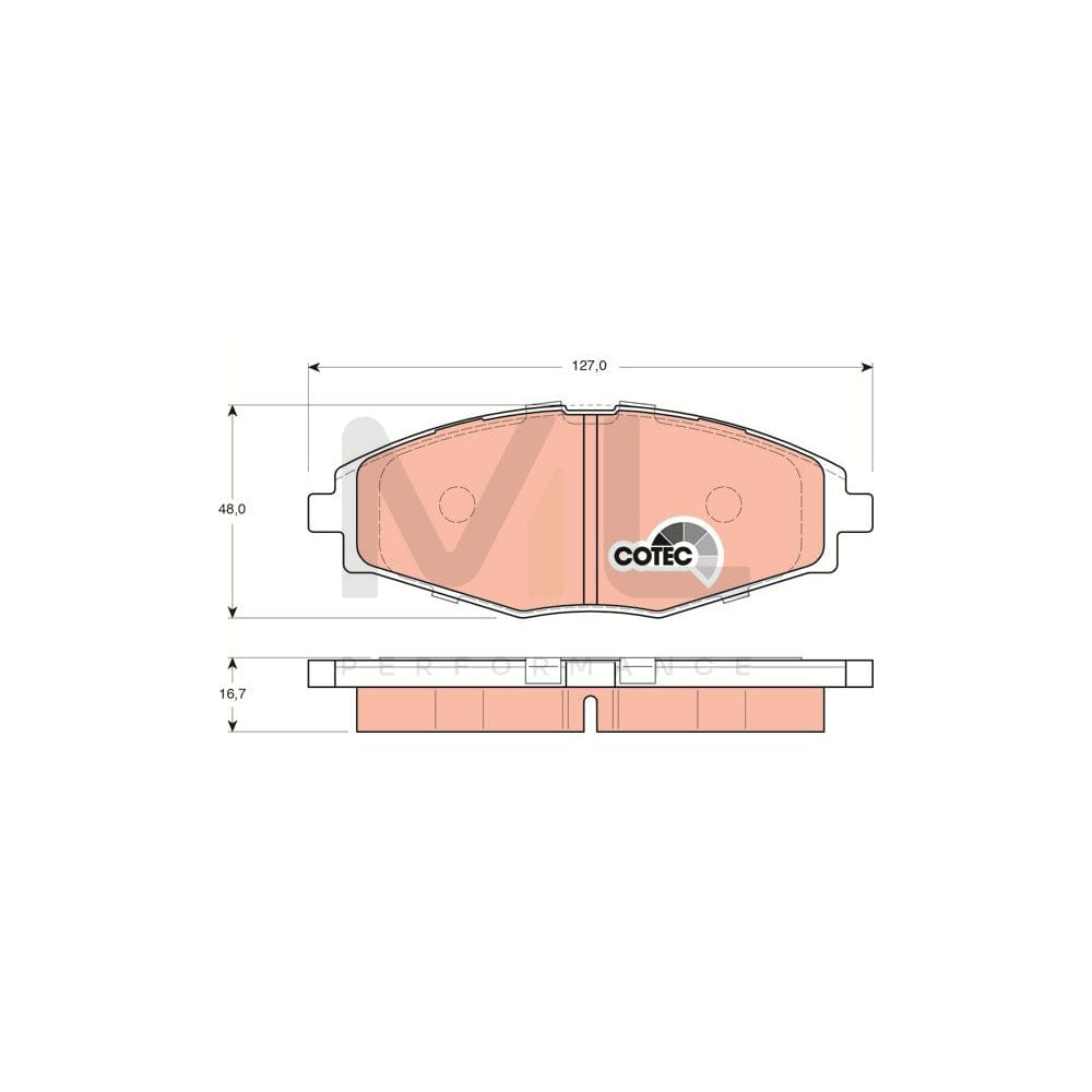 TRW Cotec Gdb3195 Brake Pad Set Not Prepared For Wear Indicator | ML Performance Car Parts