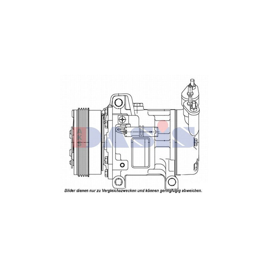 AKS Dasis 850418N Compressor, Air Conditioning For Peugeot 206 Sw (2E/K) | ML Performance UK