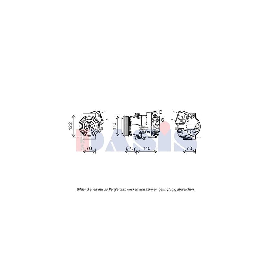 AKS Dasis 852691N Compressor, Air Conditioning | ML Performance UK