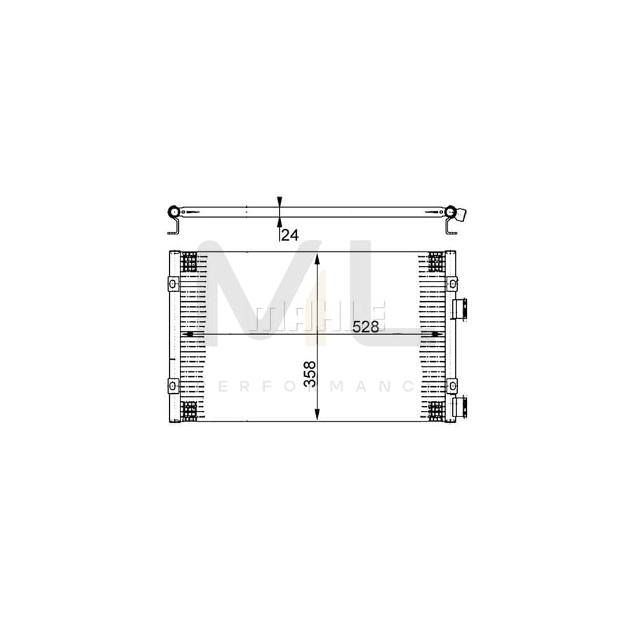 MAHLE ORIGINAL AC 389 000S Air conditioning condenser for CHRYSLER PT CRUISER without dryer | ML Performance Car Parts