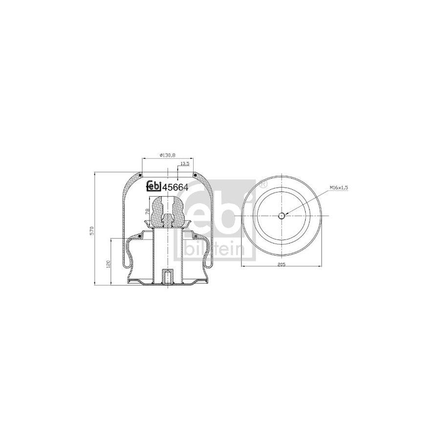 Febi Bilstein 45664 Boot, Air Suspension