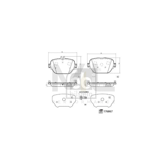 Febi Bilstein 176867 Brake Pad Set Rear Axle, Prepared For Wear Indicator, With Bolts/Screws | ML Performance Car Parts