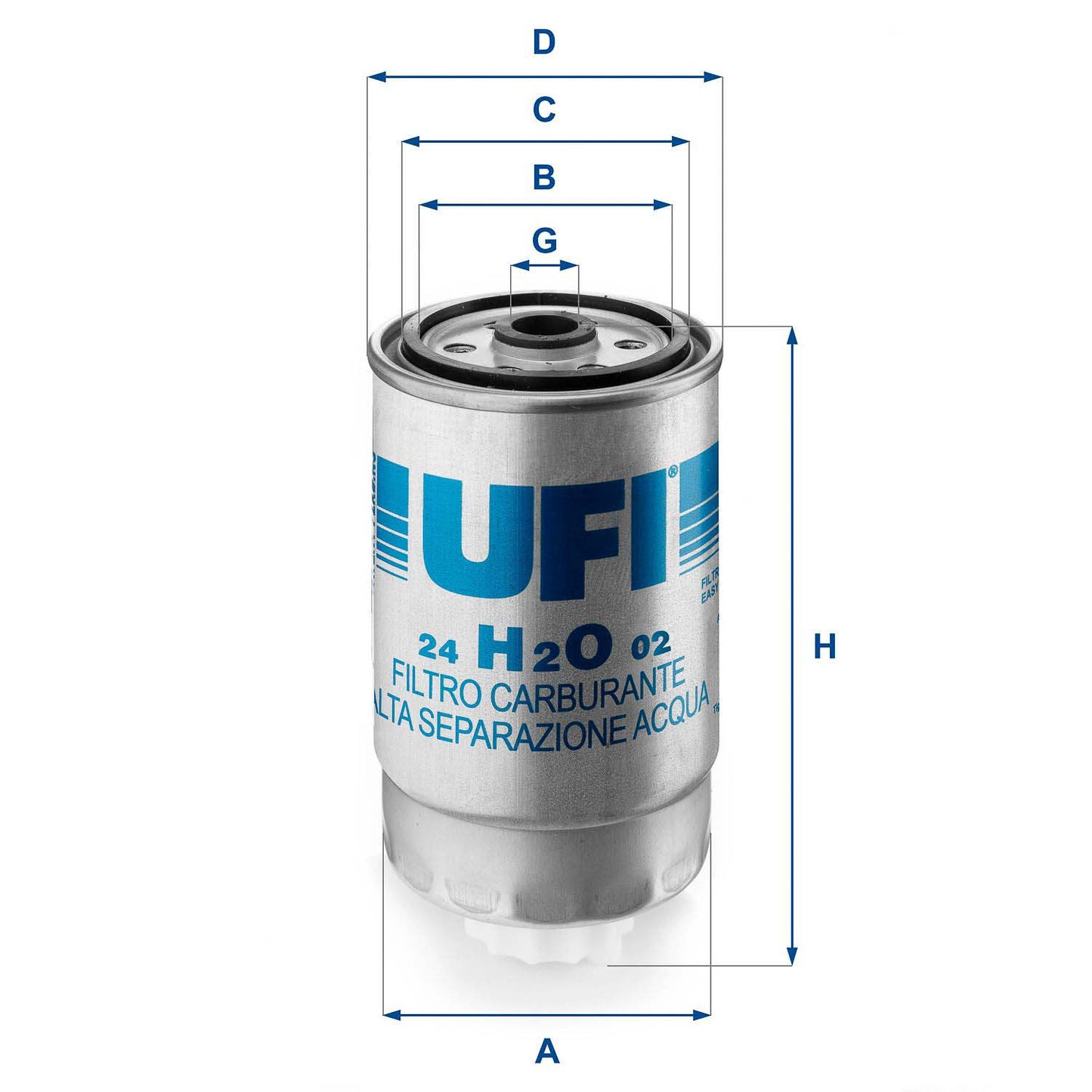 UFI 24.H2O.02 Fuel Filter For Fiat Ducato