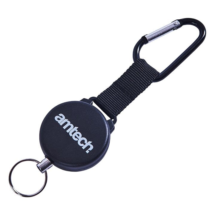 Amtech Recoil Keyring With Carabiner | ML Performance DIY & Power Tools