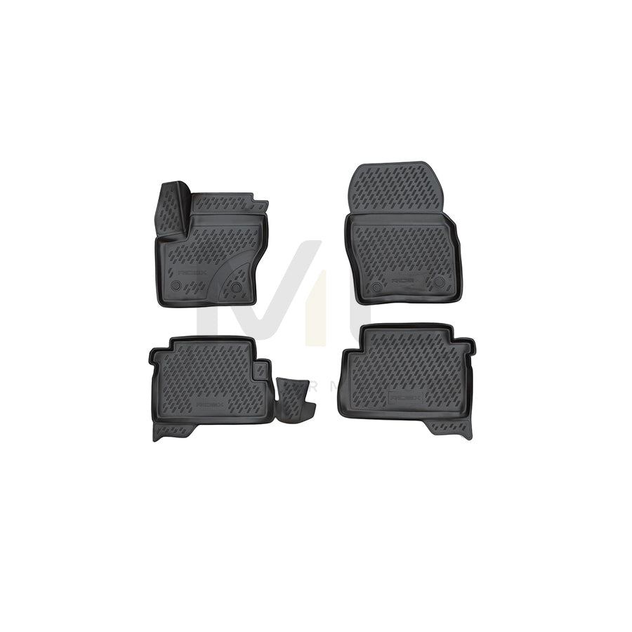 RIDEX 215A0037 Floor mat set for FORD Kuga Mk2 (DM2) Elastomer, Front and Rear, Quantity: 4, Black | ML Performance Car Parts