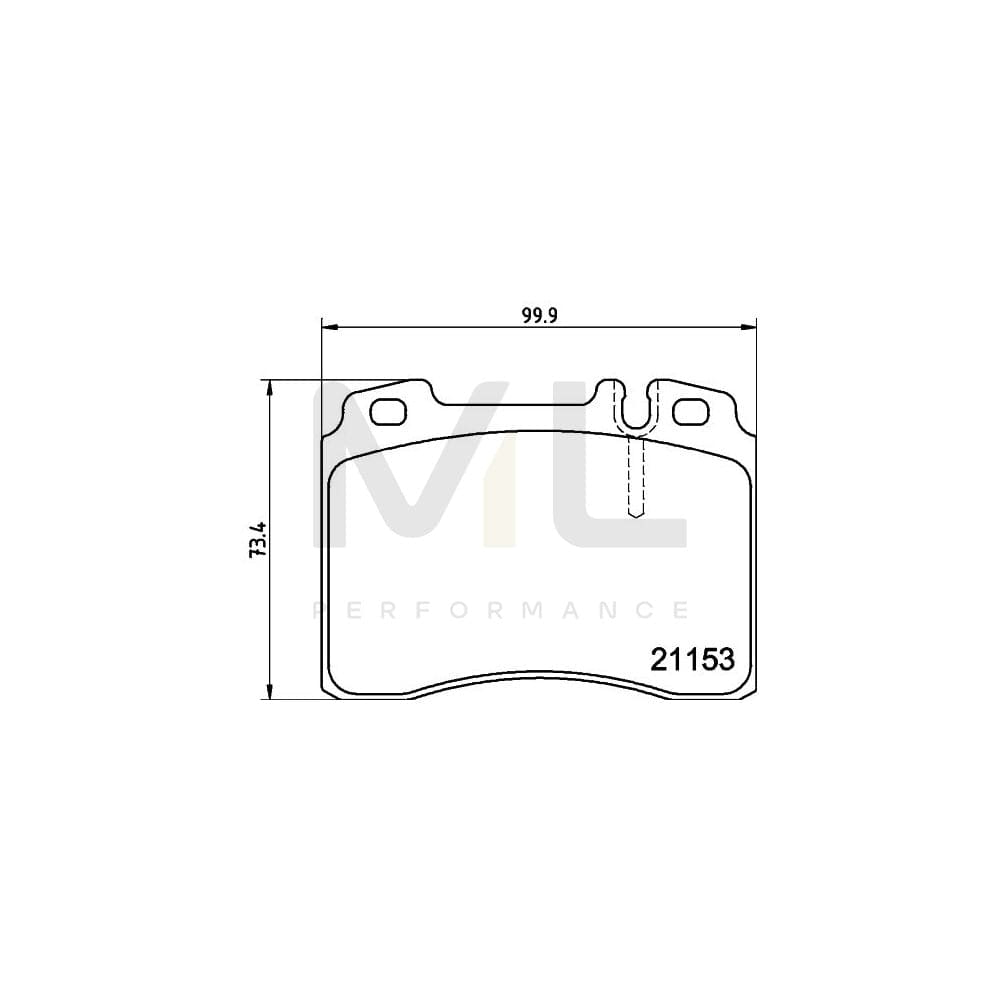 Hella 8DB 355 008-181 Brake Pad Set Prepared For Wear Indicator | ML Performance Car Parts