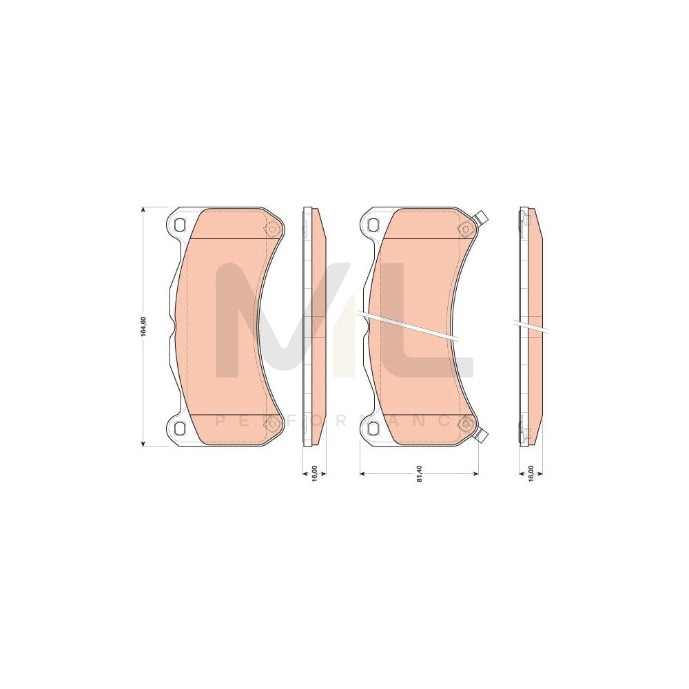 TRW Gdb3489 Brake Pad Set For Lexus Is Ii Saloon (Xe20) With Acoustic Wear Warning | ML Performance Car Parts