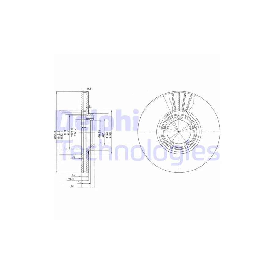 Delphi Bg3365 Brake Disc For Ford Transit