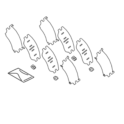 Genuine Lexus 04946-78030 NX Phase 1 Rear Anti Squeal Shim Kit