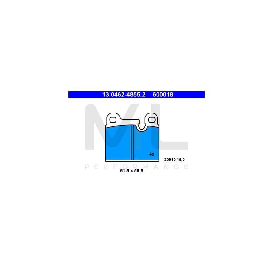 ATE 13.0462-4855.2 Brake pad set excl. wear warning contact, prepared for wear indicator | ML Performance Car Parts