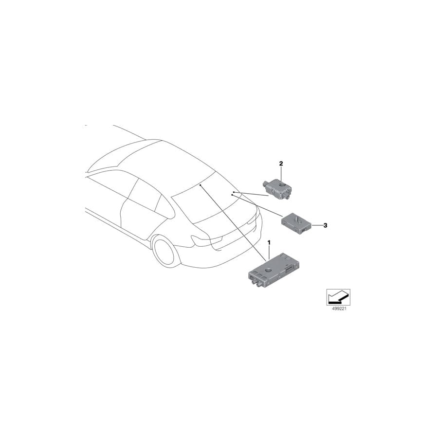 Genuine BMW 65206835147 G20 Antenna Amplifier FM/AM/JAPAN (Inc. 330dX, 320dX & 330iX) | ML Performance UK Car Parts