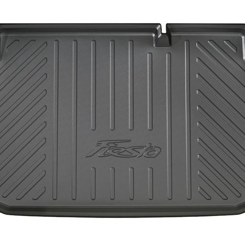 GENUINE FORD 1804541 FIESTA BOOT LINER TRAY STYLE WITH RAISED EDGES, TO FIT UNDERNEATH SECOND LOAD FLOOR, BLACK WITH FIESTA LOGO, 2012-2017 | ML Performance UK