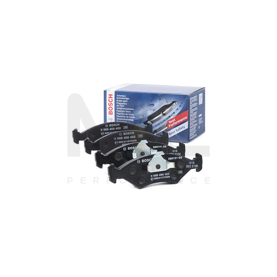 Bosch 0986466402 Brake Pad Set With Anti-Squeak Plate, With Piston Clip BP684 | ML Performance Car Parts