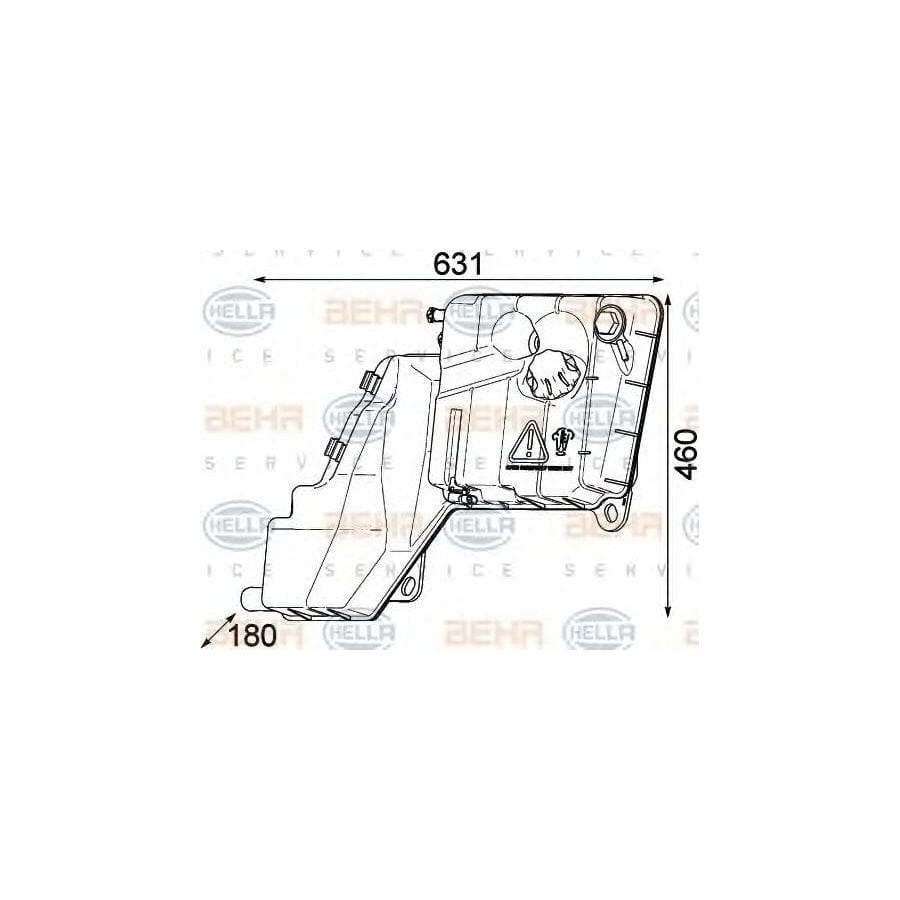 Hella 8MA 376 753-791 Coolant Expansion Tank