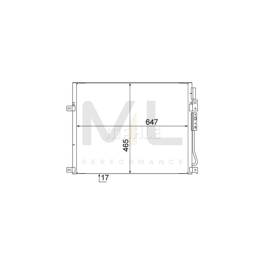 MAHLE ORIGINAL AC 564 000S Air conditioning condenser without dryer | ML Performance Car Parts