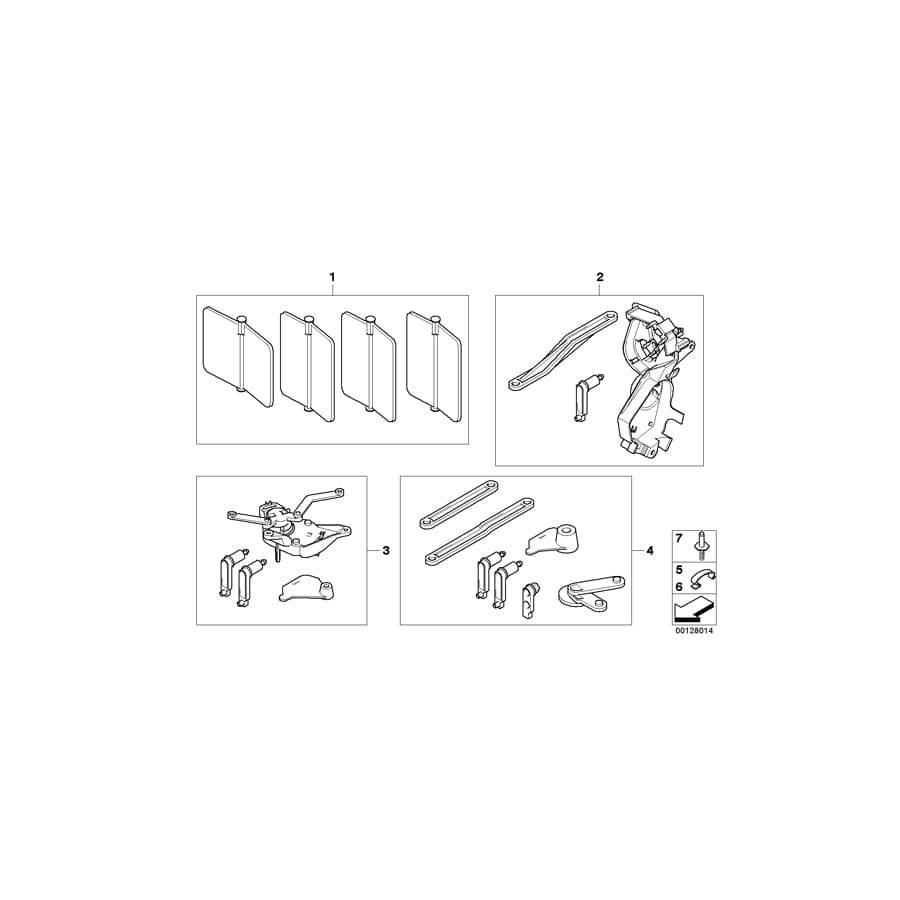 Genuine BMW 64116933907 E63 E64 E60 Set Of Small Parts Adjust.Lever (Inc. 530i, 545i & 528i) | ML Performance UK Car Parts